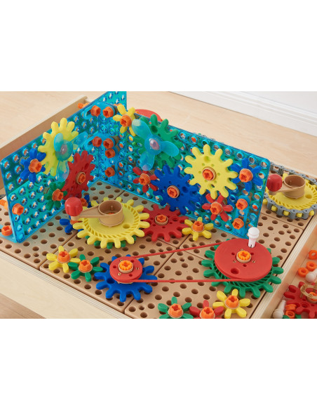 Masterkidz Zestaw kolorowych trybików i kół zębatych 198 elemenów