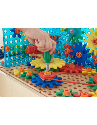 Masterkidz Zestaw kolorowych trybików i kół zębatych 198 elemenów