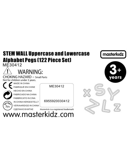 MASTERKIDZ Alfabet Zestaw 122 Liter Dużych i Małych