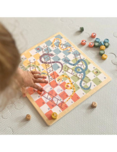 WOOPIE GREEN Brettspiele 2in1: Ludo/China-Spiel und Schlangen mit Leitern 2