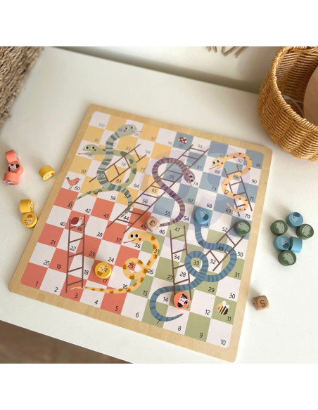 WOOPIE GREEN Gry Planszowe  Logiczne 2w1 Ludo Chińczyk + Uwolnij Zwierzątka