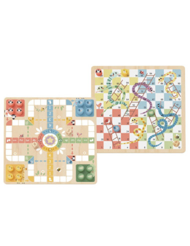 WOOPIE GREEN Gry Planszowe  Logiczne 2w1 Ludo Chińczyk + Uwolnij Zwierzątka