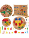 MASTERKIDZ Zestaw Geometrycznych Kształtów Klocków do Paneli Ściennych STEM 260 el.