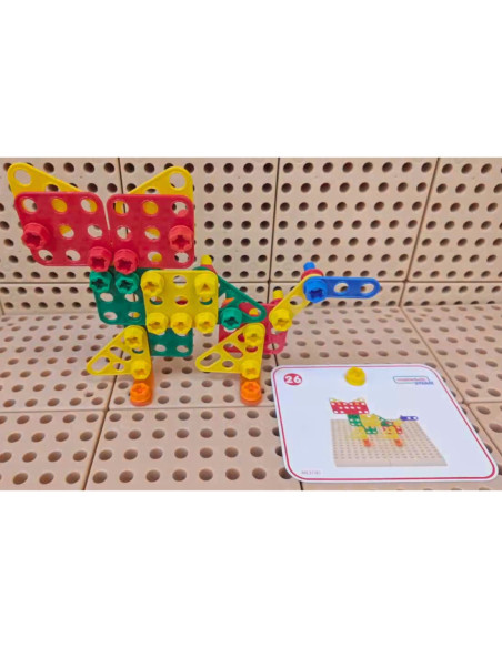 MASTERKIDZ Zestaw Geometrycznych Kształtów Klocków do Paneli Ściennych STEM 260 el.