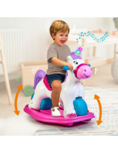 FEBER Interaktywny Bujany Jednorożec 2w1 – Jeździk Biegowy 2