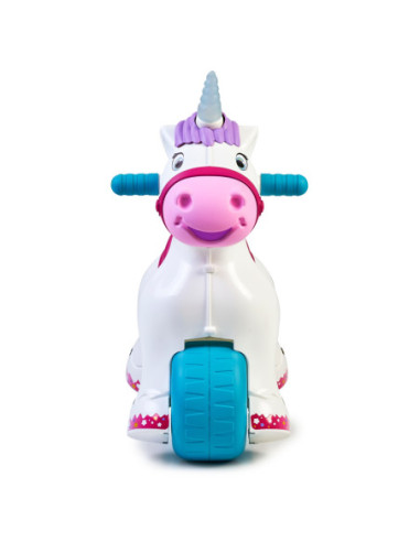 FEBER Interaktywny Bujany Jednorożec 2w1 – Jeździk Biegowy