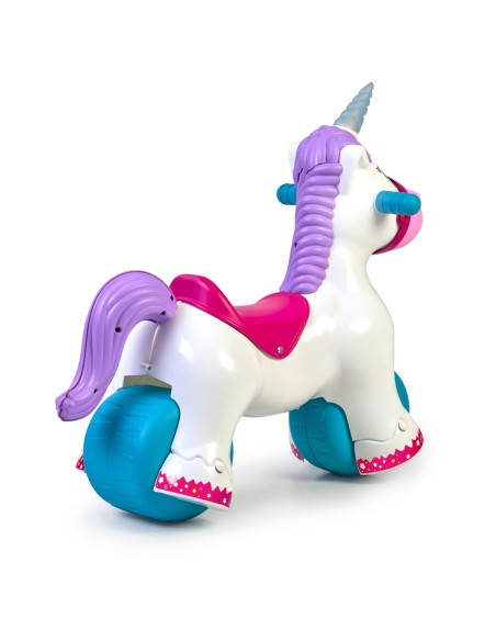 FEBER Interaktywny Bujany Jednorożec 2w1 – Jeździk Biegowy