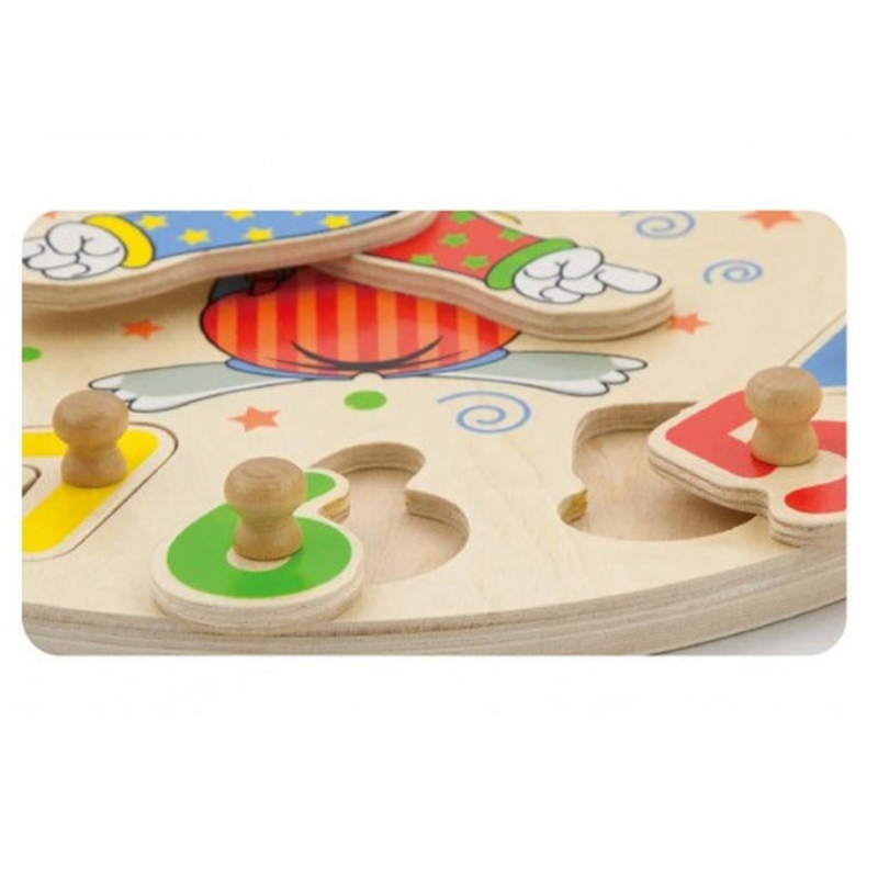 Drewniany Zegar Edukacyjny Sorter Liczb Viga Toys