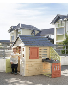 Smoby Domek Nature z kuchnią + 17 akcesoriów 2