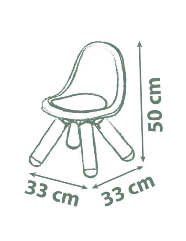 SMOBY Krzesełko z Oparciem Zielone