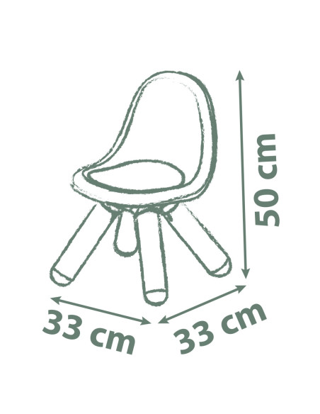 SMOBY Krzesełko z Oparciem Zielone