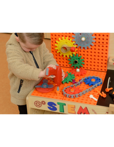 MASTERKIDZ Drewniany Warsztat XXL Montessori STEM z Narzędziami