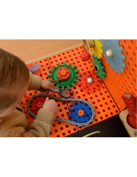 MASTERKIDZ Drewniany Warsztat XXL Montessori STEM z Narzędziami