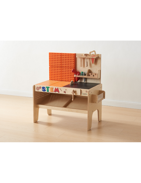 MASTERKIDZ Drewniany Warsztat XXL Montessori STEM z Narzędziami