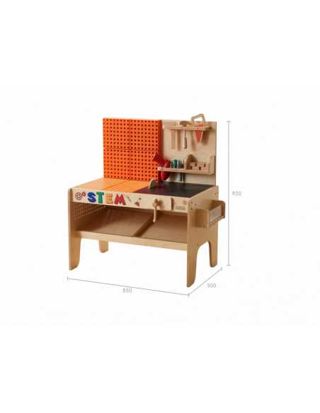 MASTERKIDZ Drewniany Warsztat XXL Montessori STEM z Narzędziami