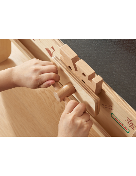 MASTERKIDZ Drewniany Warsztat XXL Montessori STEM z Narzędziami
