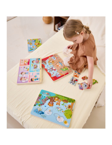 VIGA Puzzle Dźwiękowe Dopasuj Muzykujące Zwierzęta