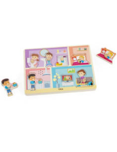 VIGA Puzzle Dźwiękowe Dopasuj Codzienne Aktywności 2