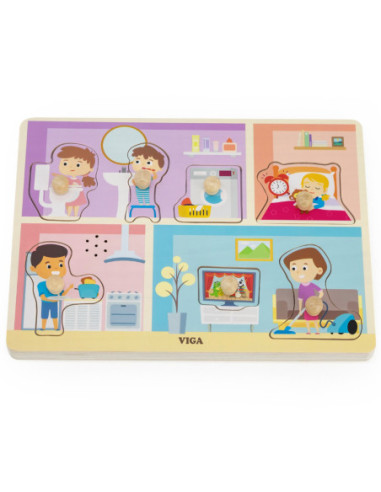 VIGA Puzzle Dźwiękowe Dopasuj Codzienne Aktywności