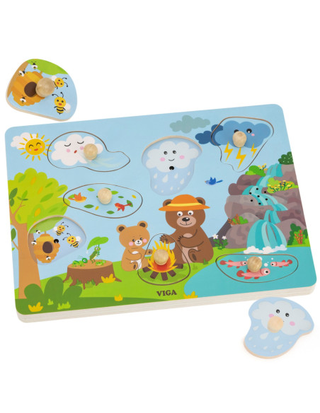 VIGA Puzzle Dźwiękowe Odkrywamy Naturę