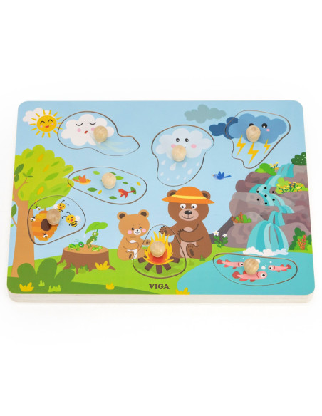 VIGA Puzzle Dźwiękowe Odkrywamy Naturę