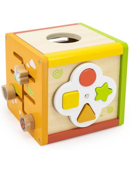 VIGA Drewniana Kostka Edukacyjna 5w1