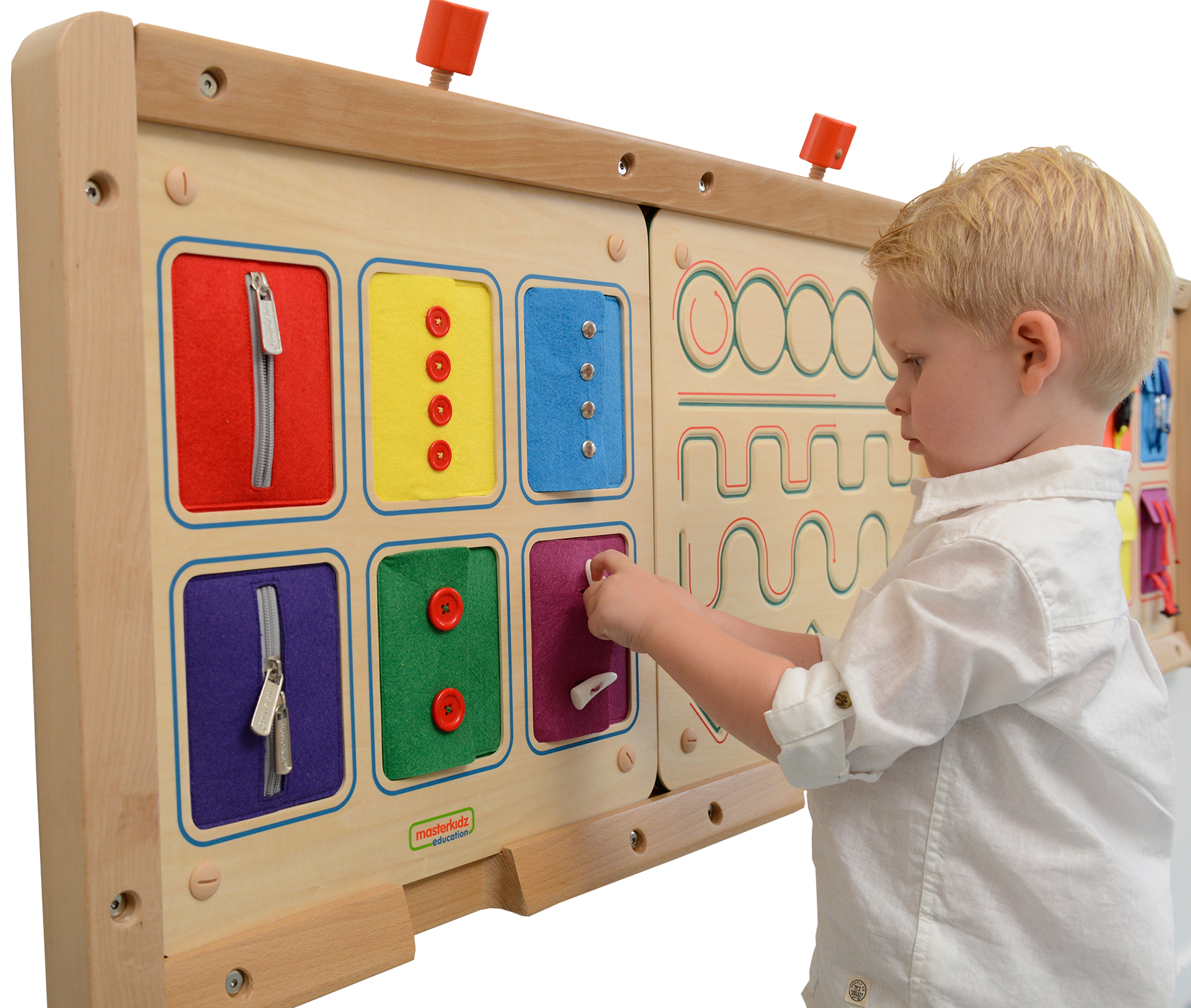 Tablica ścienna otwieranie i zamykanie zamków suwaki guziki montessori