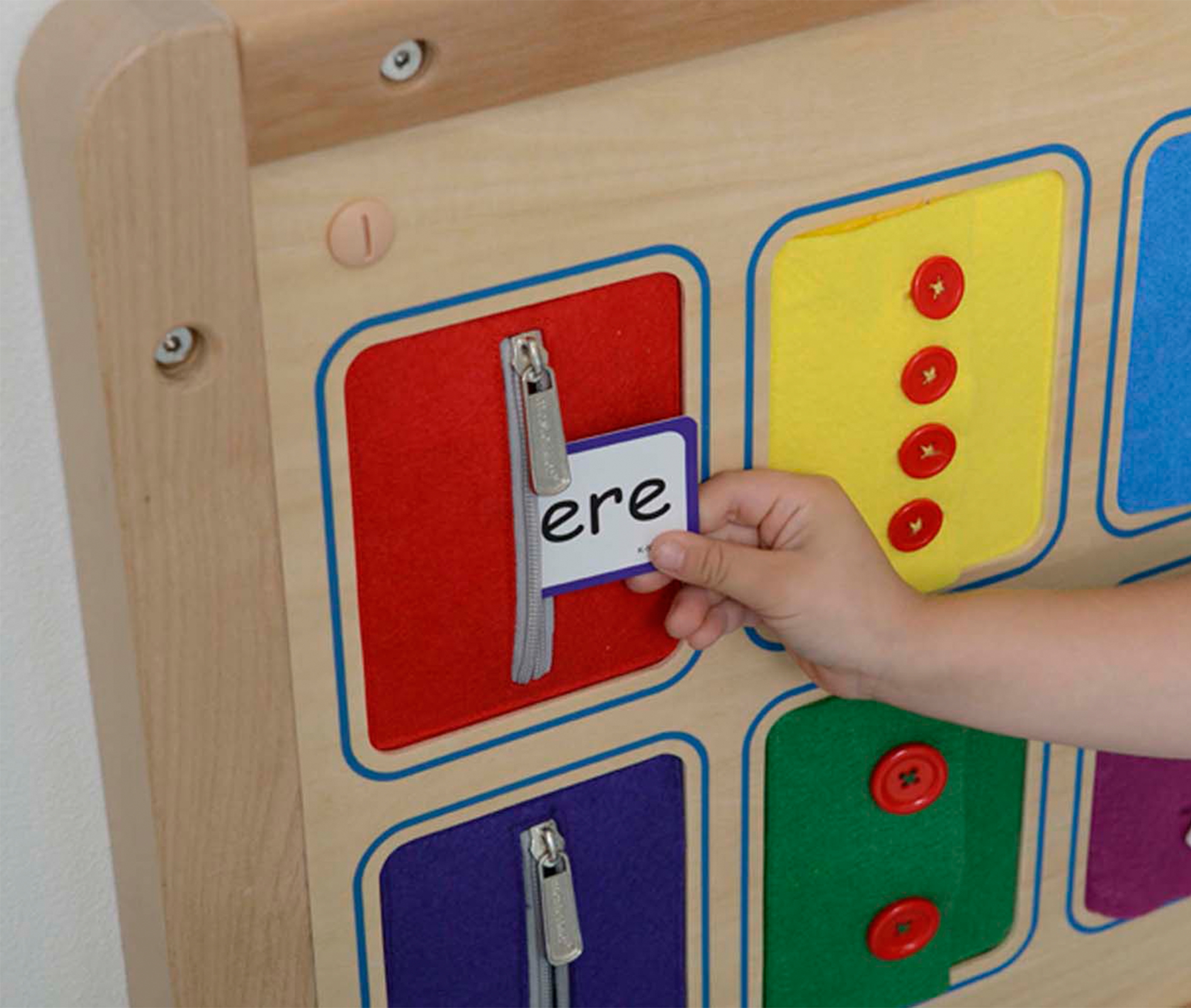 Tablica ścienna otwieranie i zamykanie zamków suwaki guziki montessori