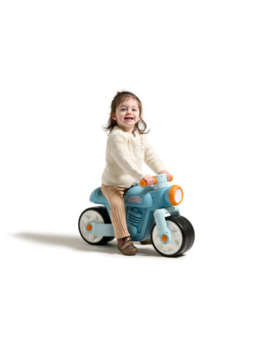 Falk Jeździk Biegowy Ciche Koła Motor Retro Niebieski 1+