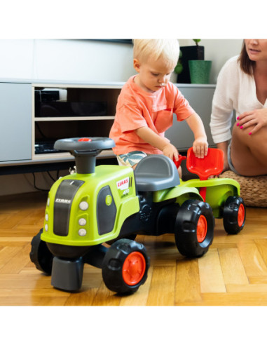 FALK Jeździk Claas 470 Arion Zielony z Przyczepką  + Zestaw do piasku