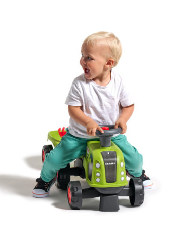 FALK Jeździk Claas 470 Arion Zielony z Przyczepką  + Zestaw do piasku