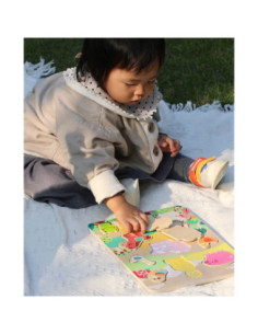 Classic World Drewniana Układanka Dopasuj Zwierzęta Farma 2