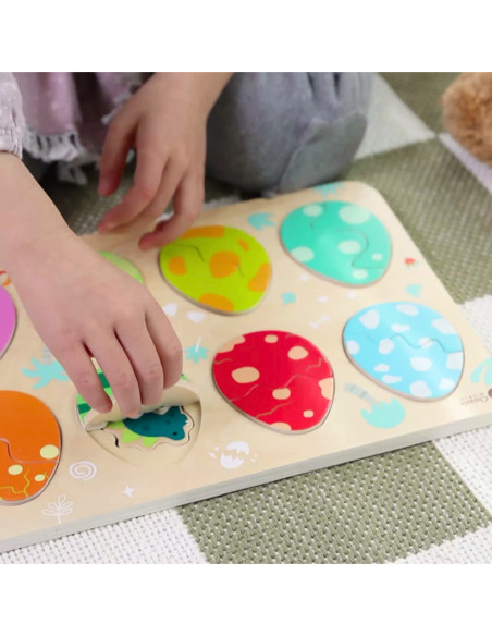 Classic World Drewniana Układanka Jajka Dinozaurów