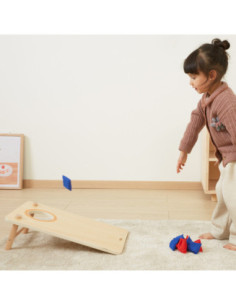 Viga Gra Zręcznościowa 2w1: Kółko-Krzyżyk i Cornhole – Super Zabawka! 2