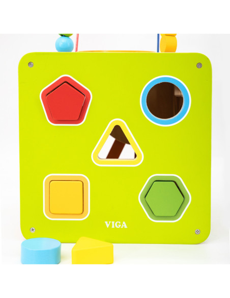 Viga Drewniana Kostka Edukacyjna 5w1