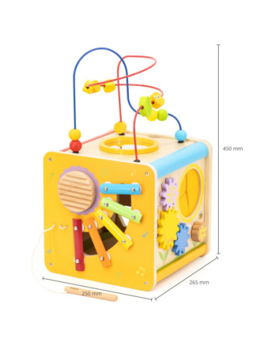 Viga Drewniana Kostka Edukacyjna 5w1