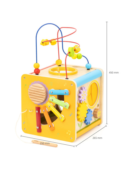 Viga Drewniana Kostka Edukacyjna 5w1