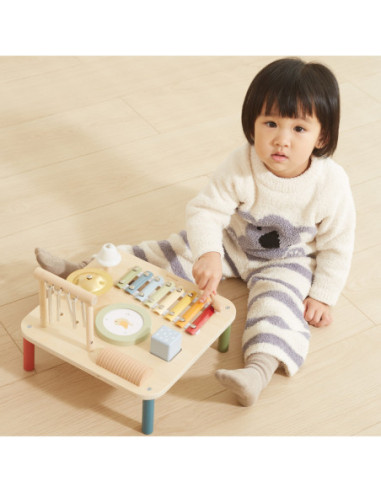 Viga Drewniany Stolik Edukacyjny Muzyczny Sensoryczny 7W1