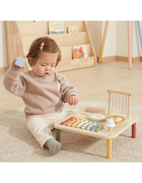 Viga Drewniany Stolik Edukacyjny Muzyczny Sensoryczny 7W1