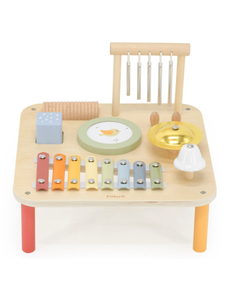 Viga Drewniany Stolik Edukacyjny Muzyczny Sensoryczny 7W1