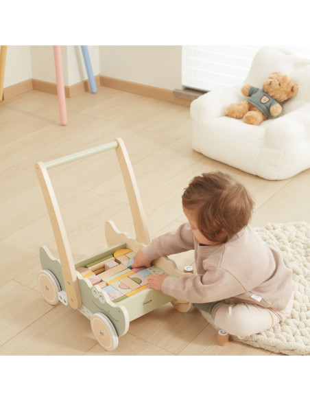 Viga Drewniany Wózek Na Klocki Pchacz