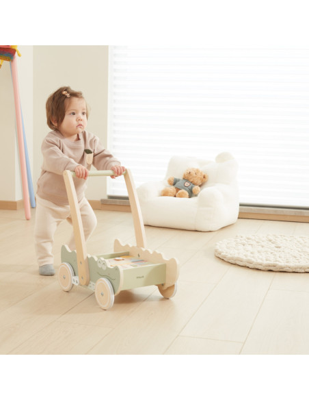 Viga Drewniany Wózek Na Klocki Pchacz