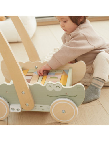 Viga Drewniany Wózek Na Klocki Pchacz