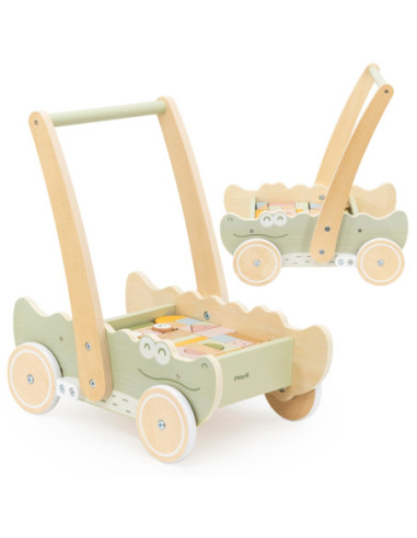 Viga Drewniany Wózek Na Klocki Pchacz