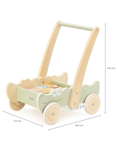Viga Drewniany Wózek Na Klocki Pchacz