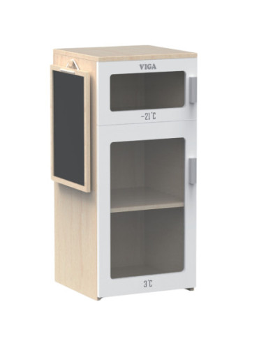 Viga Drewniana Lodówka Z Tablicą Kredową