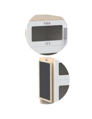 Viga Drewniana Lodówka Z Tablicą Kredową