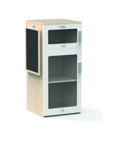 Viga Drewniana Lodówka Z Tablicą Kredową