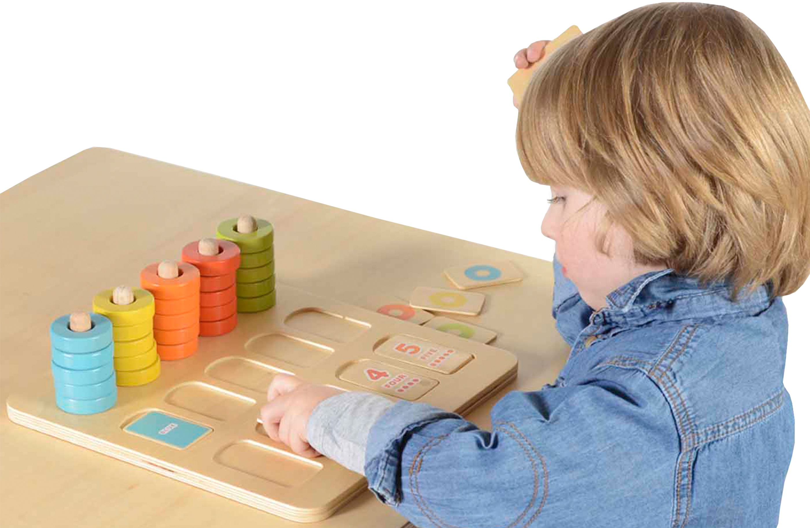 Nauka kolorów i liczenia edukacyjna tabliczka montessori