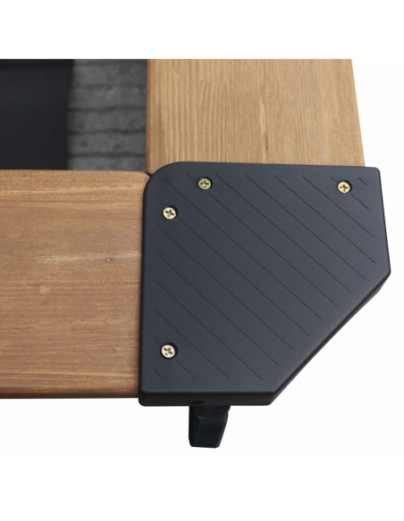 AXI Drewniana Piaskownica z Daszkiem Zamykana z Ławkami